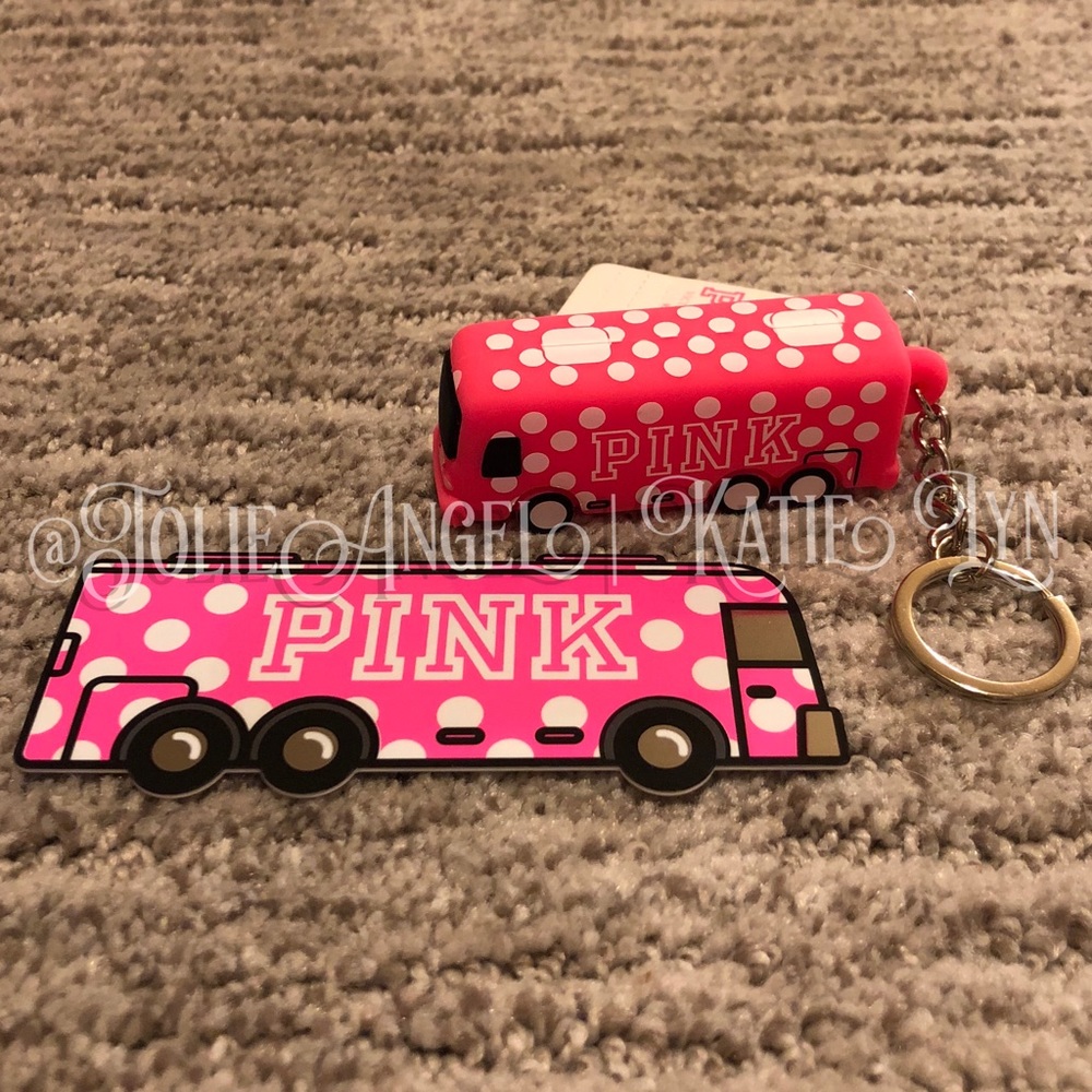 Exclusive VS PINK BUS Keychain & Plastic Card